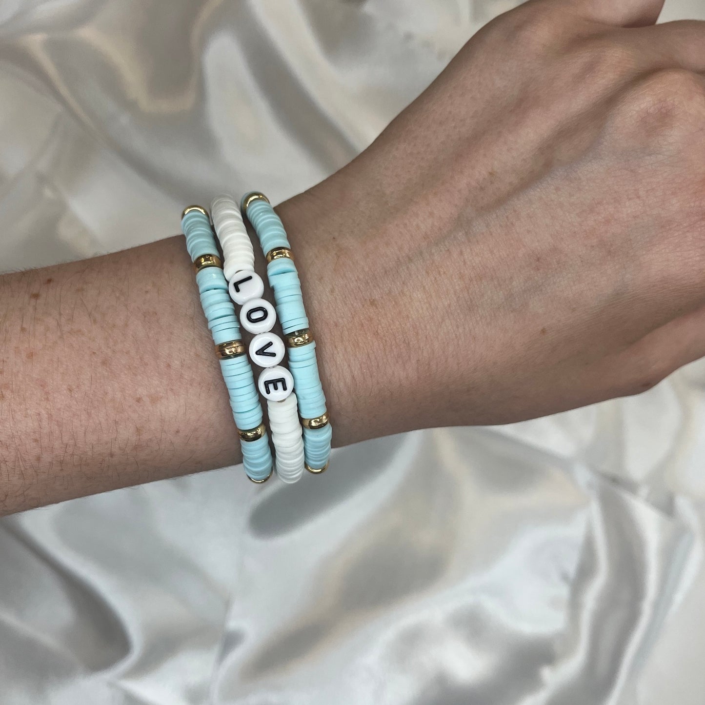 Bracelet bohème Bleu Clair